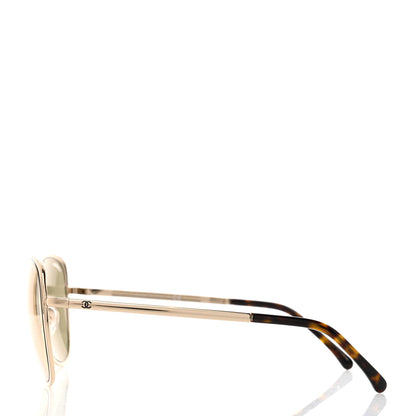 Chanel Metal Mirrored Pilot Summer Sunglasses 4223 Gold 3 of 8