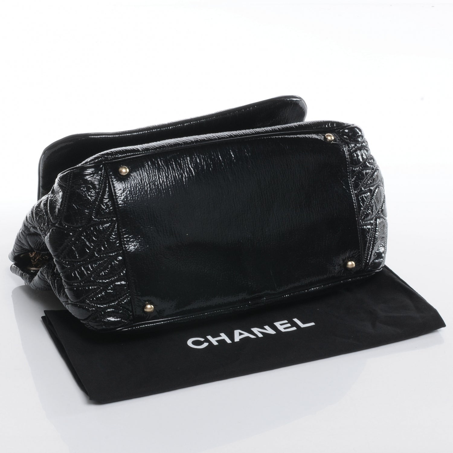 Chanel Vinyl Rodeo Flap Bag Black 4 of 7