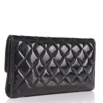 Chanel Patent Quilted Large Brilliant Flap Wallet Black 3 of 11