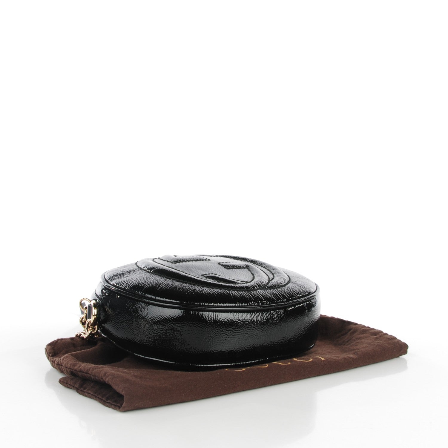 Gucci Patent Mini Soho Chain Bag Black 4 of 7