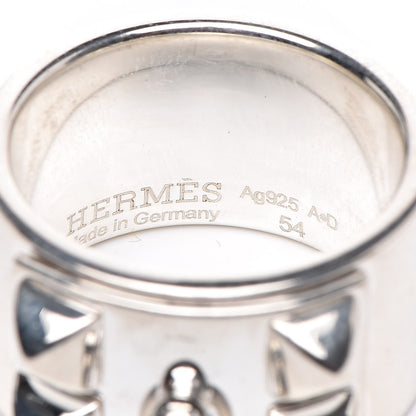 Hermes Sterling Silver Collier De Chien CDC Ring 54 6.75 5 of 5