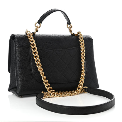 Chanel Grained Calfskin Small Stitched Flap Black 3 of 11