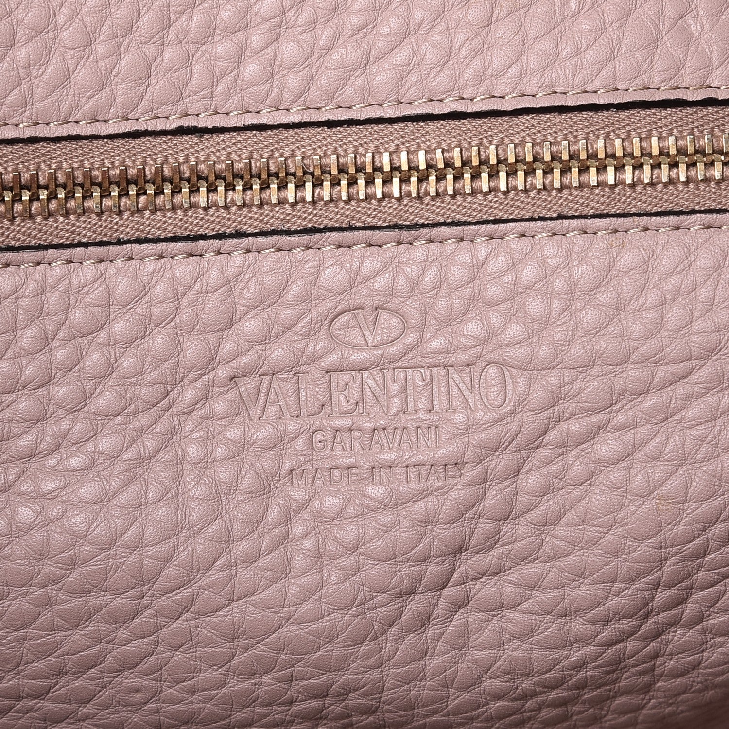 Valentino Garavani Pebbled Calfskin Medium Rockstud Tote Water Rose 7 of 8
