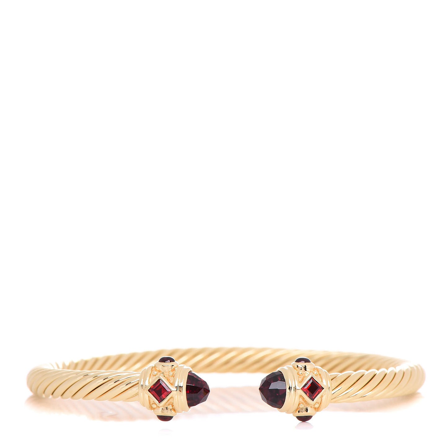 18K Yellow Gold Garnet 5mm Renaissance Bracelet