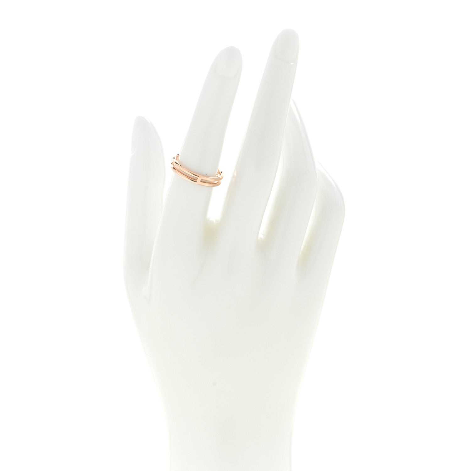 Hermes 18K Rose Gold Ariane Wedding Band Ring 53 6.5 2 of 4