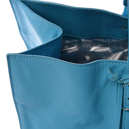 Balenciaga Supple Calfskin Papier A4 Tote Bleu Caraibes 16 of 21