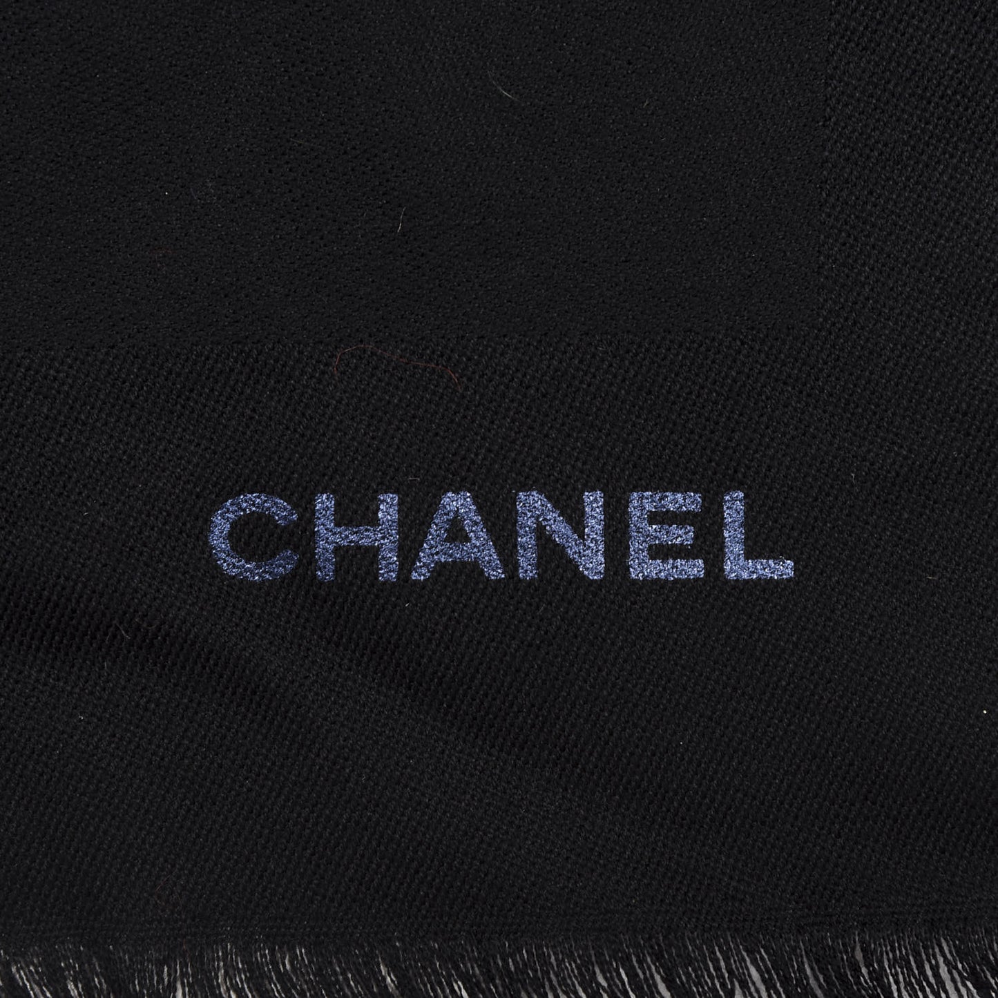 Wool Quilt Print Stole Black