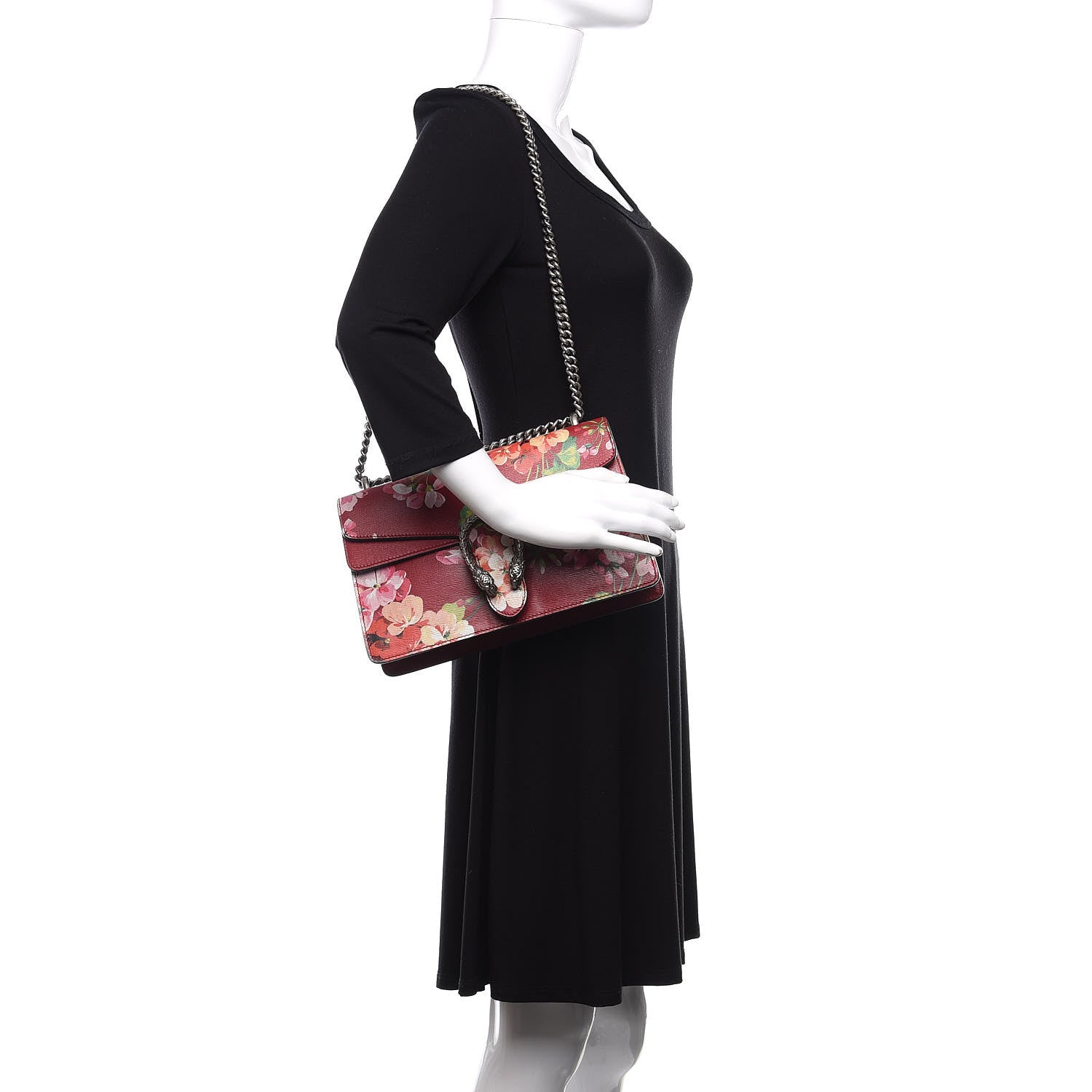 Gucci Calfskin Blooms Print Small Dionysus Shoulder Bag Romantic Cherry Multicolor 2 of 11