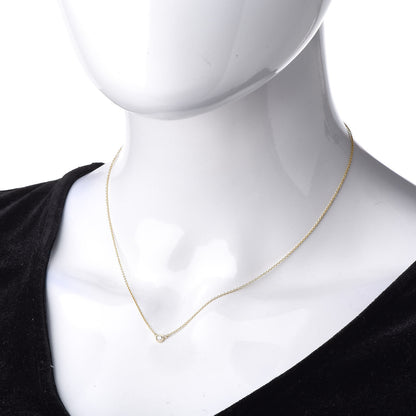 Tiffany 18K Yellow Gold Diamond .07ct Elsa Peretti Diamonds by the Yard Pendant Necklace 2 of 6