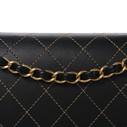 Chanel Calfskin Stitched Jumbo Double Flap Black 8 of 11