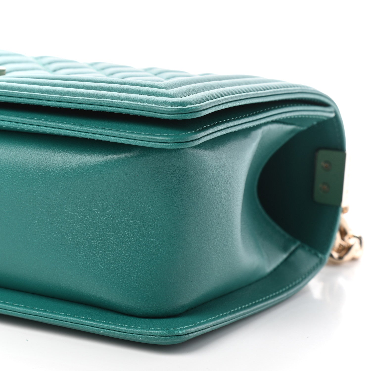 Chanel Calfskin Quilted Medium Boy Flap Green 8 of 8