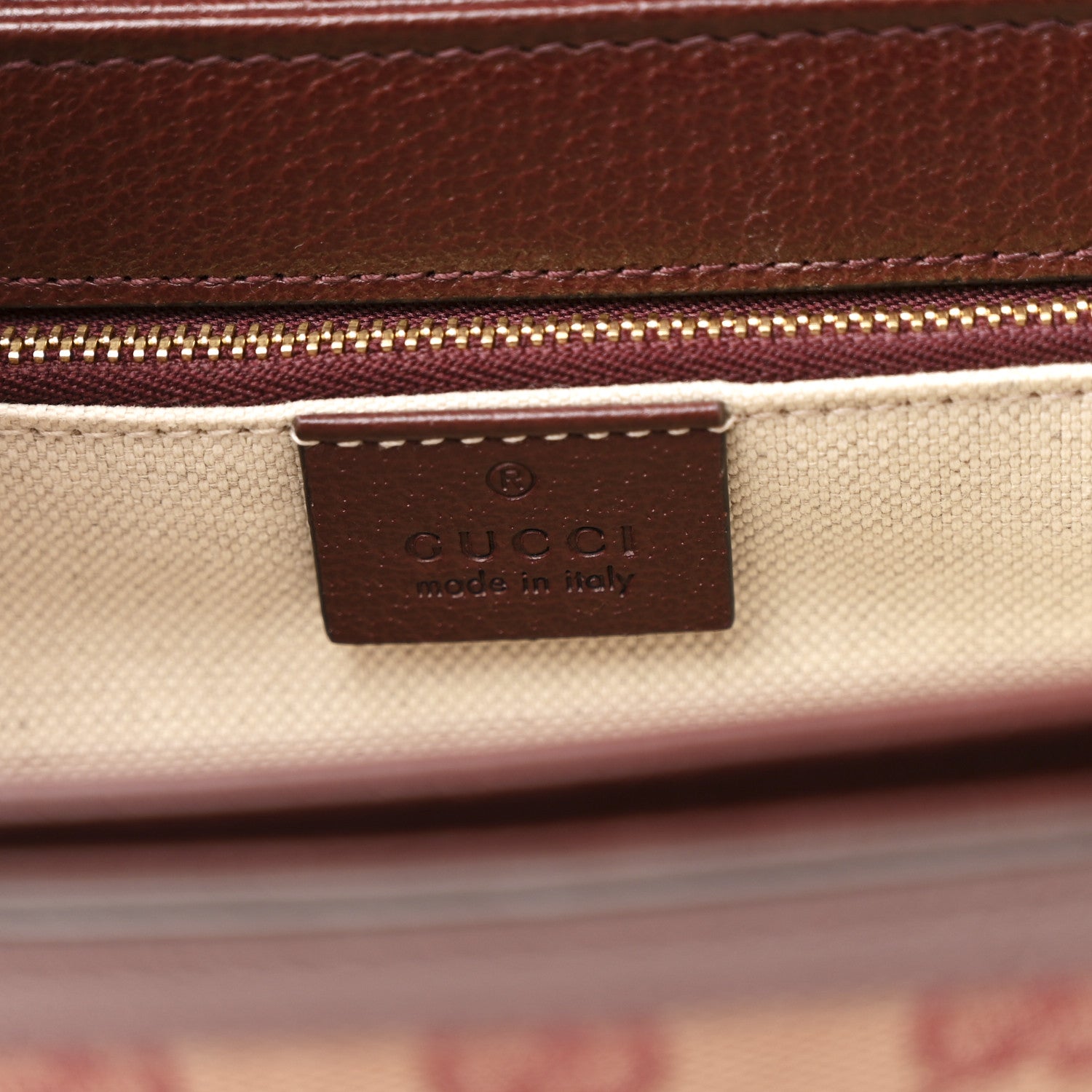 Gucci Monogram Textured Dollar Calfskin Horsebit 1955 Shoulder Bag Sahara Rubino Chardonnay 6 of 10