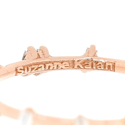 Suzanne Kalan 18K Rose Gold Diamond Barbwire Band Ring 52 6 5 of 6