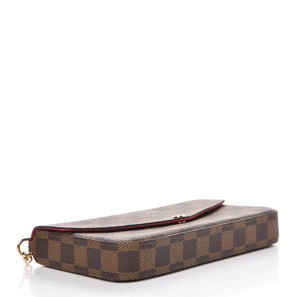 Louis Vuitton Damier Ebene Pochette Felicie Chain Wallet 5 of 12