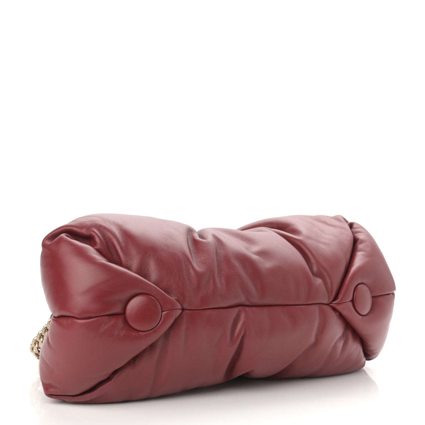 Lambskin Puffy Chain Tobo Bag Red