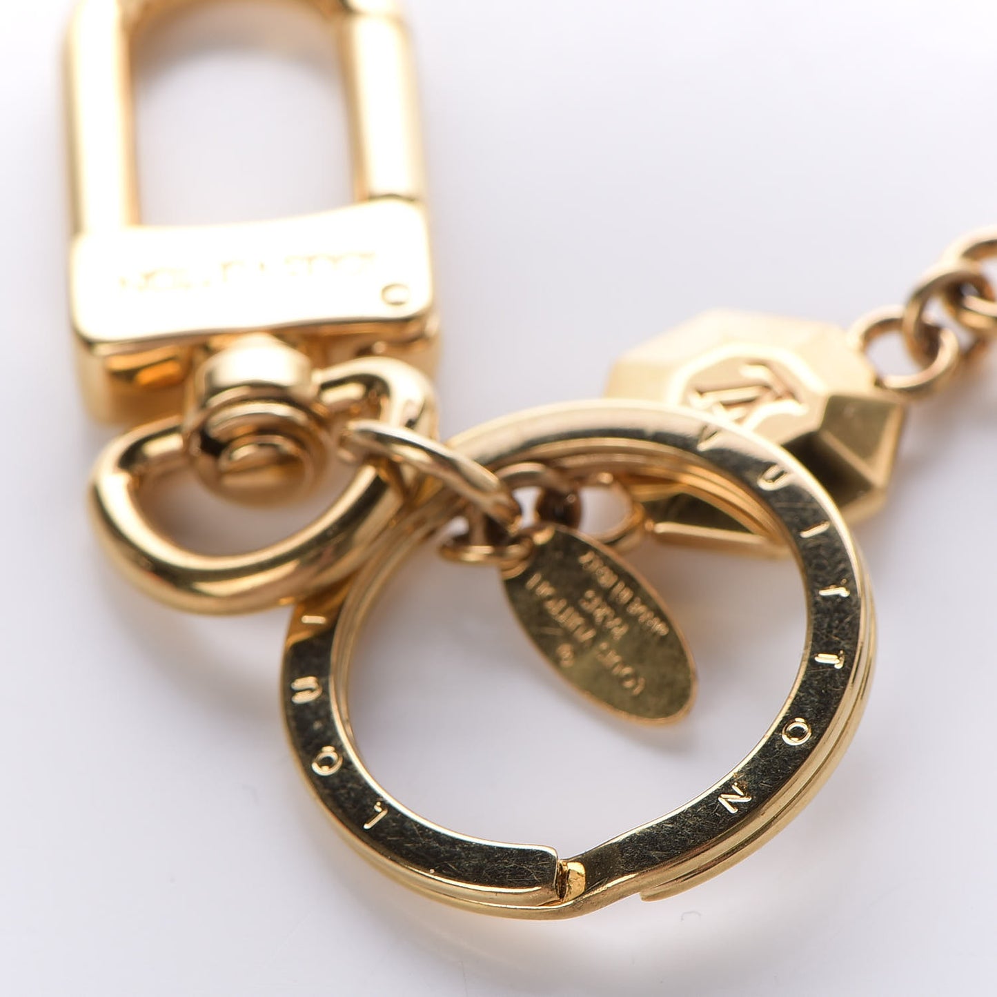 LV Facettes Bag Charm Key Holder Gold