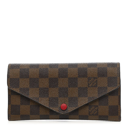 Louis Vuitton Damier Ebene Josephine Wallet Red 1 of 11