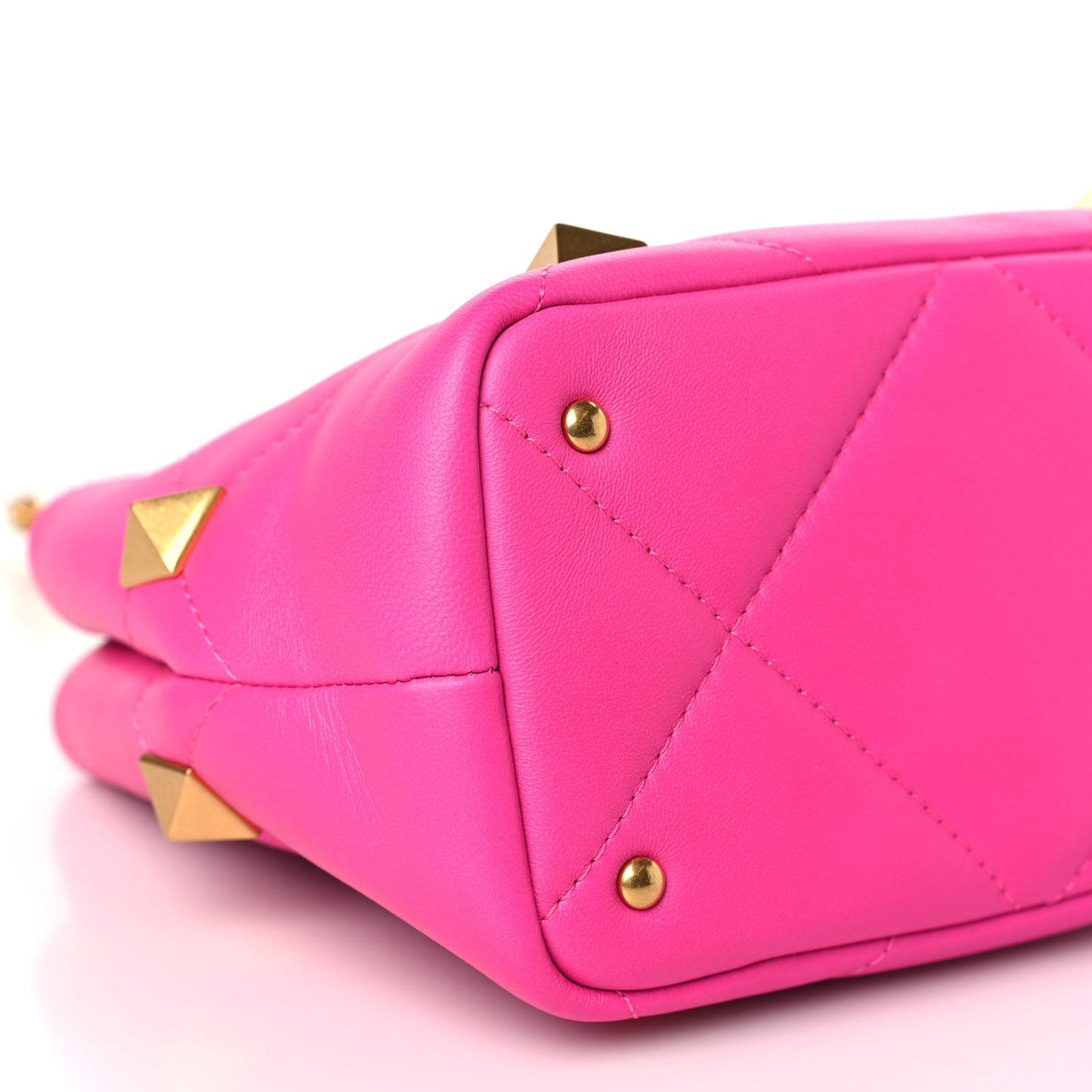 Nappa Small Roman Stud The Handle Bag Pink PP