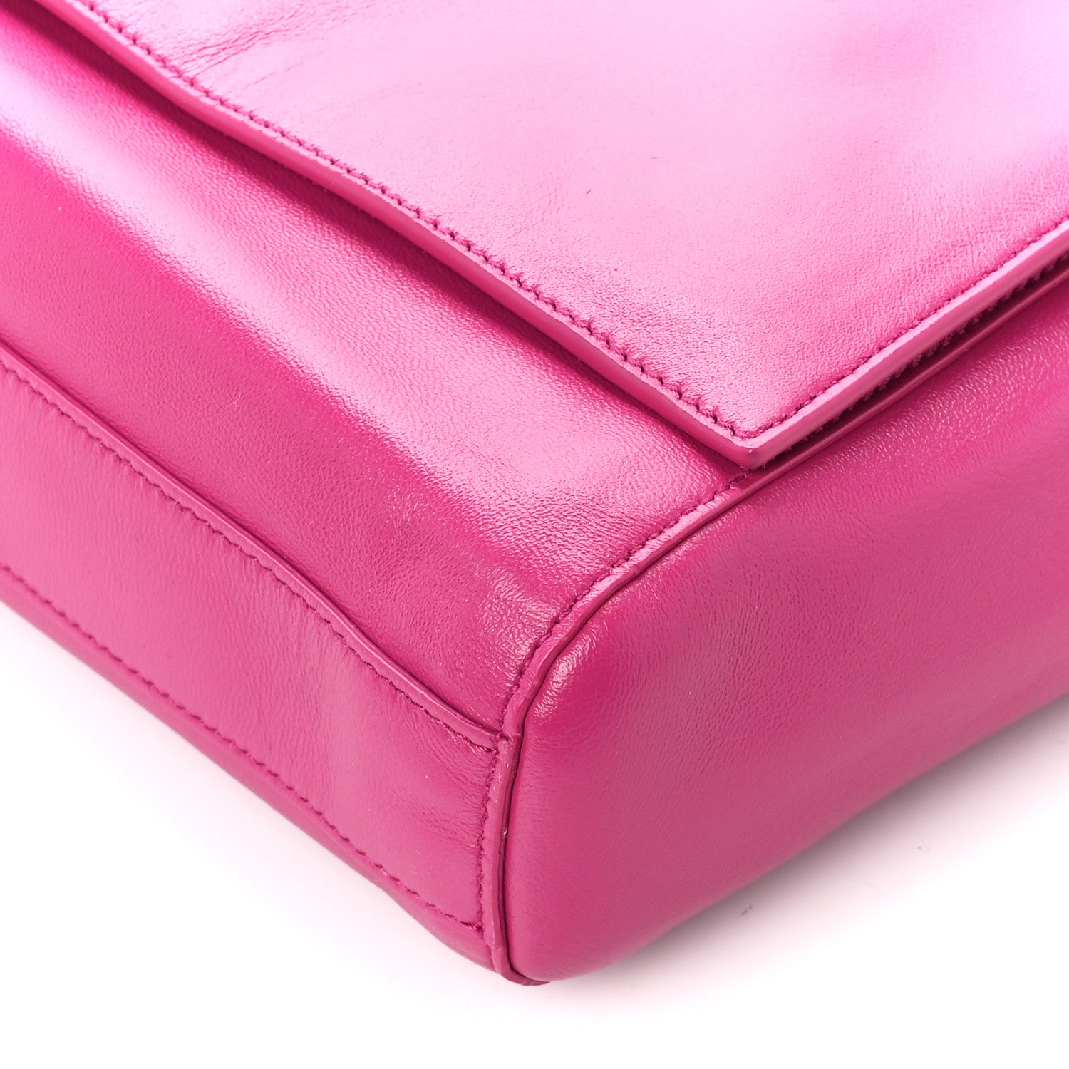 Saint Laurent Smooth Calfskin Suede Medium Reversible Monogram Kate Satchel Rose Rubis 18 of 18