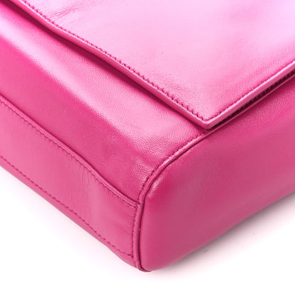 Saint Laurent Smooth Calfskin Suede Medium Reversible Monogram Kate Satchel Rose Rubis 18 of 18