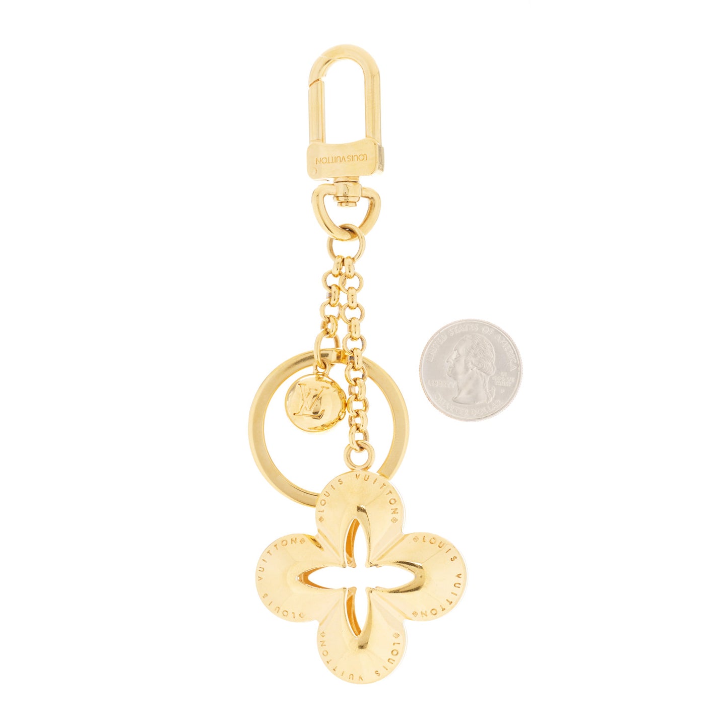 Metal Eclipse Bag Charm Key Holder Gold
