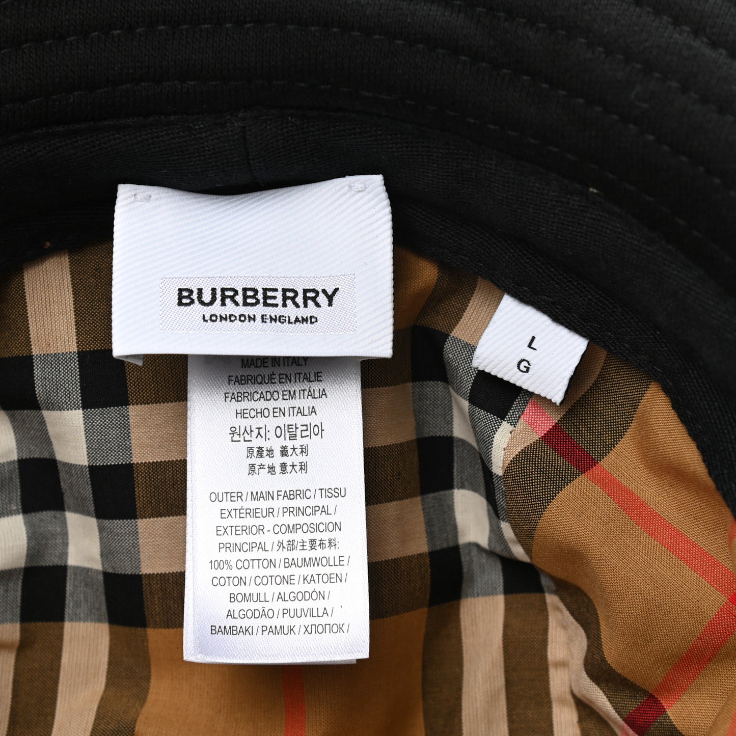 Nylon Horseferry Print Bucket Hat Black