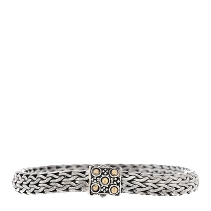 John Hardy Sterling Silver 18K Yellow Gold 7.5mm Jaisalmer Classic Chain Dot Bracelet 1 of 3