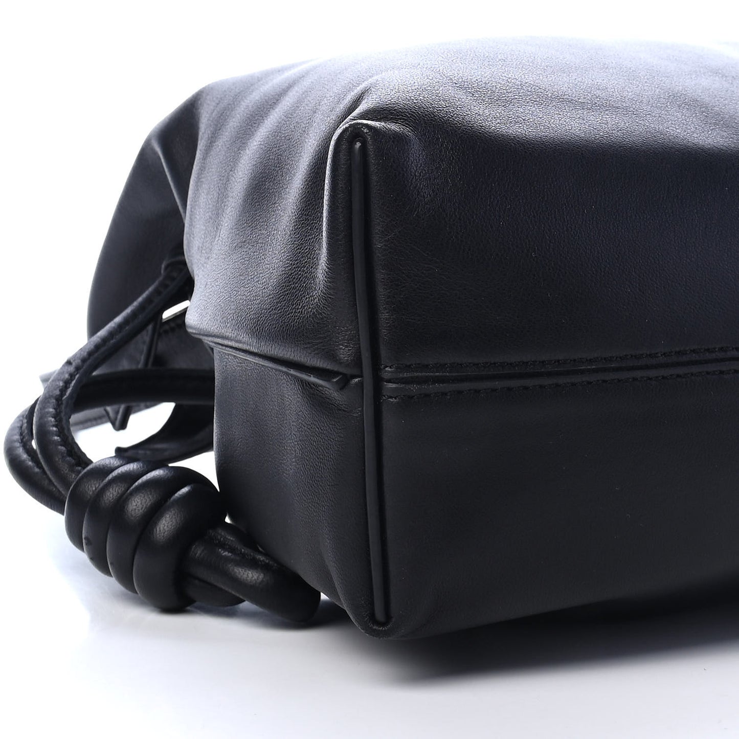 Calfskin Small Flamenco Knot Bag Black