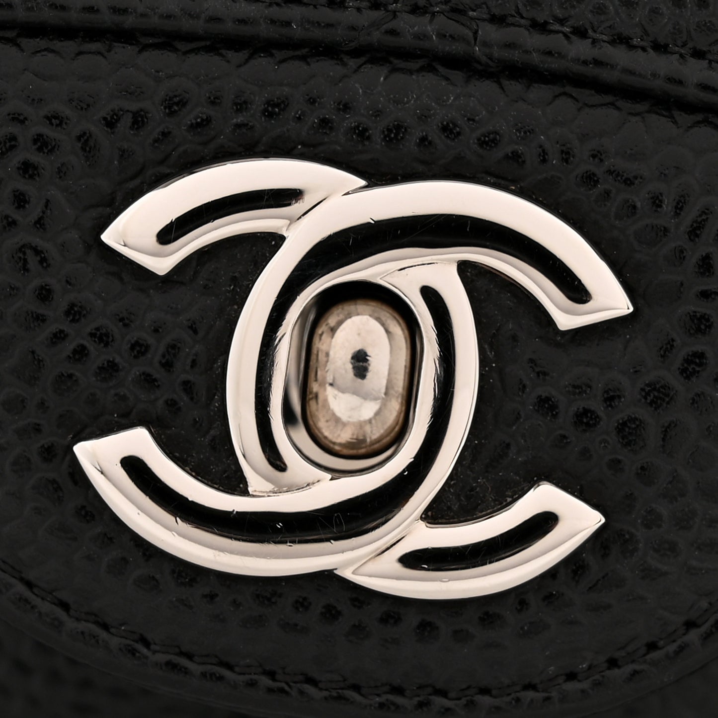 Caviar Quilted Small Double Flap Black