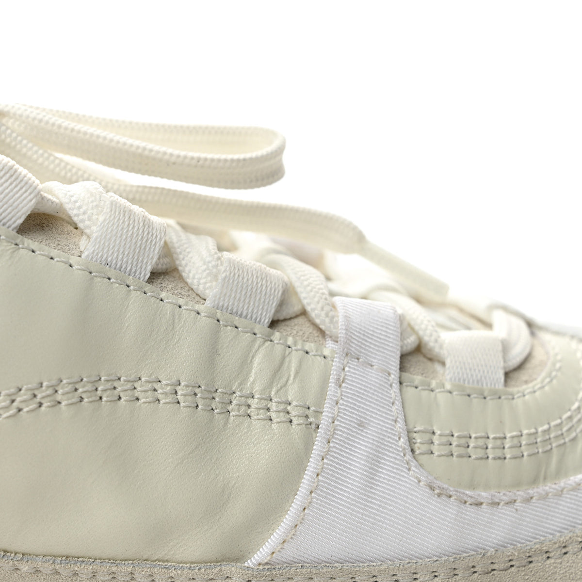 Chanel Suede Calfskin Womens CC Sneakers 39 White Black 10 of 11
