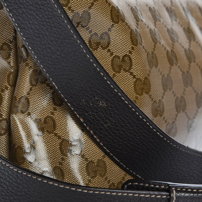 Gucci Crystal Monogram Flap Messenger Bag Beige Ebony 10 of 12