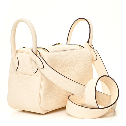 Hermes Taurillon Clemence Mini Lindy 20 Nata 2 of 12