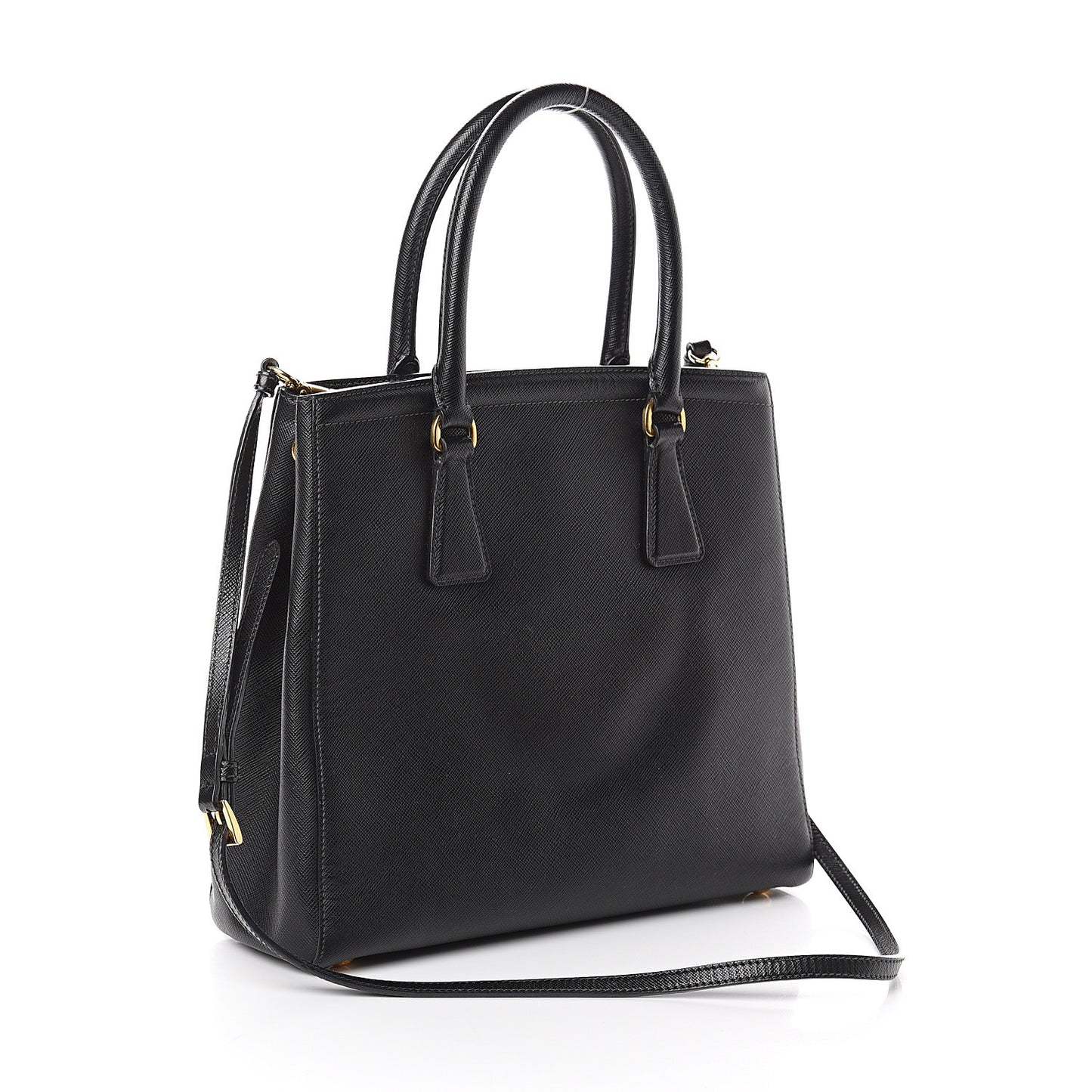 Saffiano Lux Small Parabole Tote Black