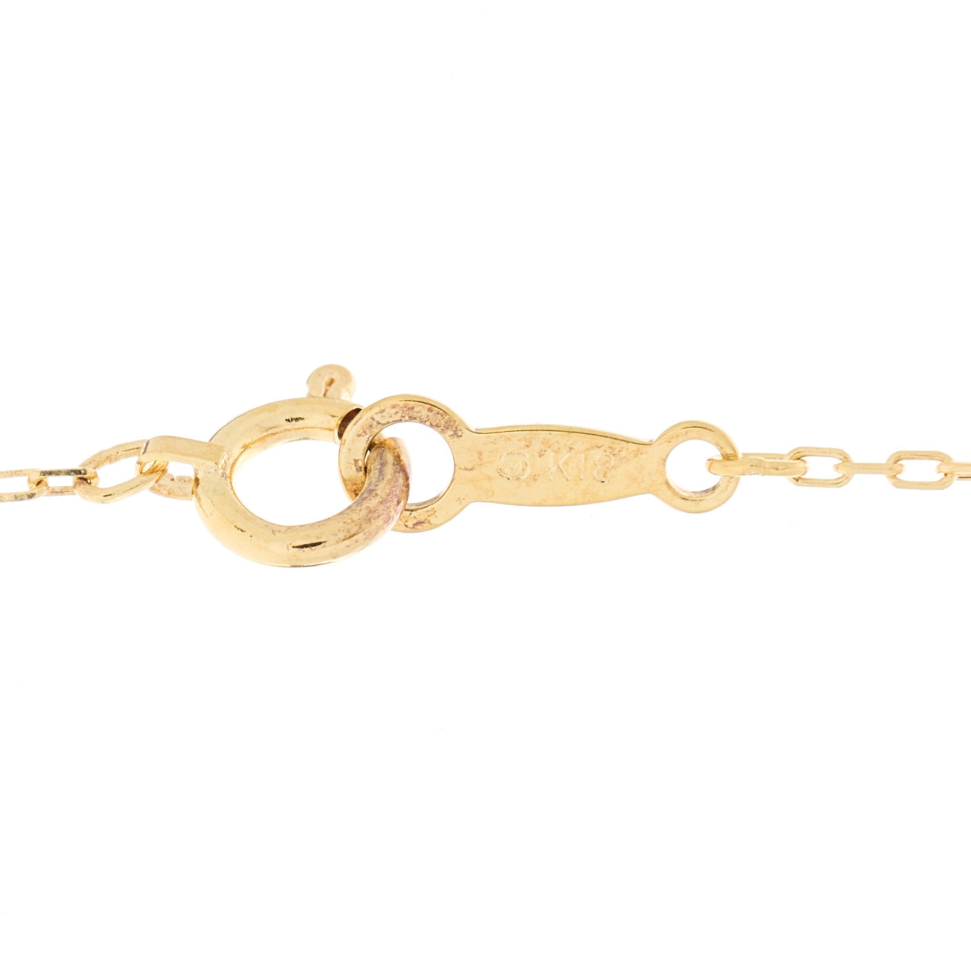 18K Yellow Gold Diamond Akoya Pearl 7.5mm Leaf Pendant Necklace