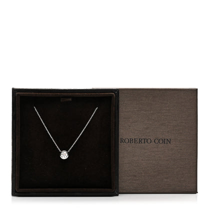 Roberto Coin 18K White Gold Diamond .50ct Diamonds by the Inch Pendant Necklace 5 of 5
