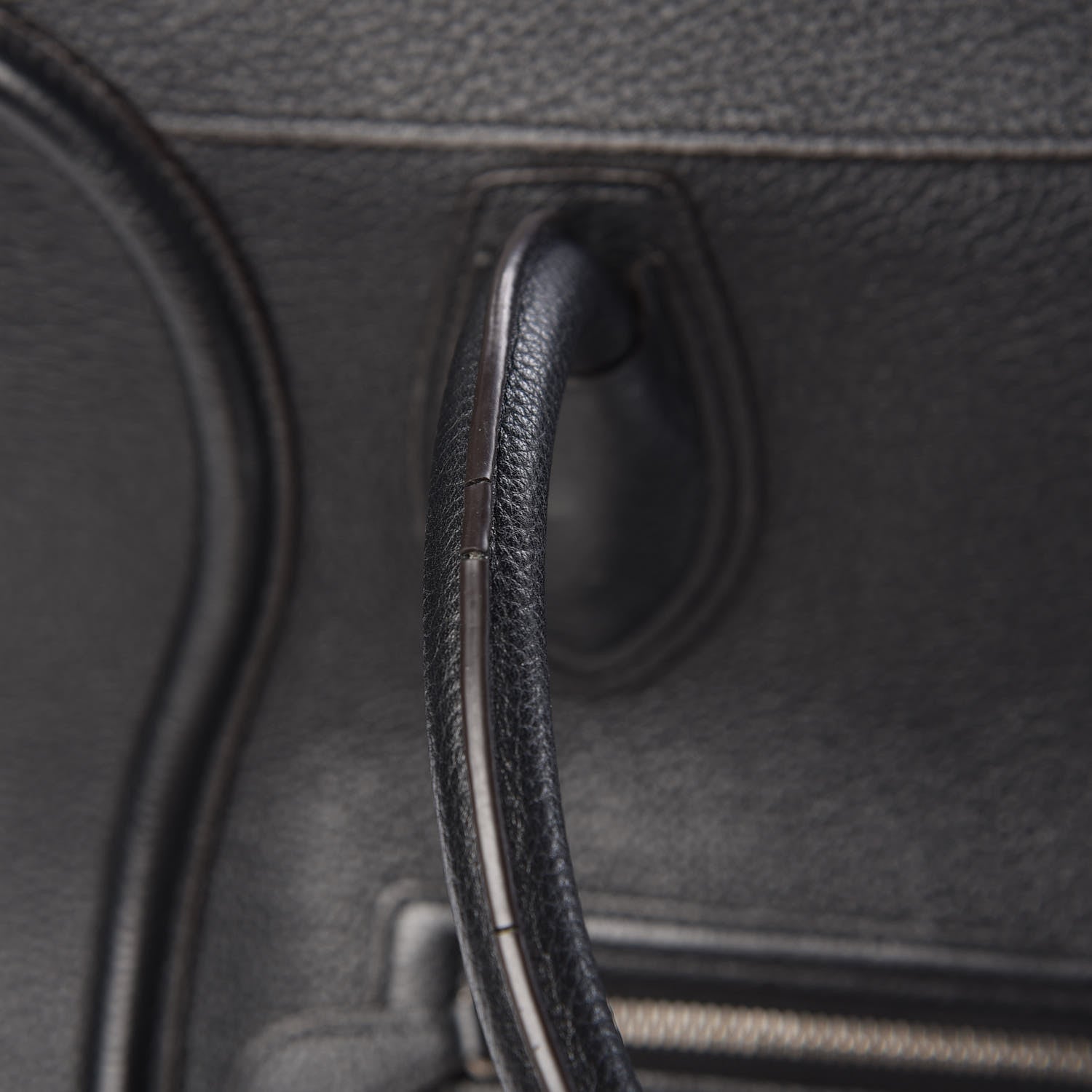 Celine Drummed Calfskin Mini Luggage Black 19 of 25