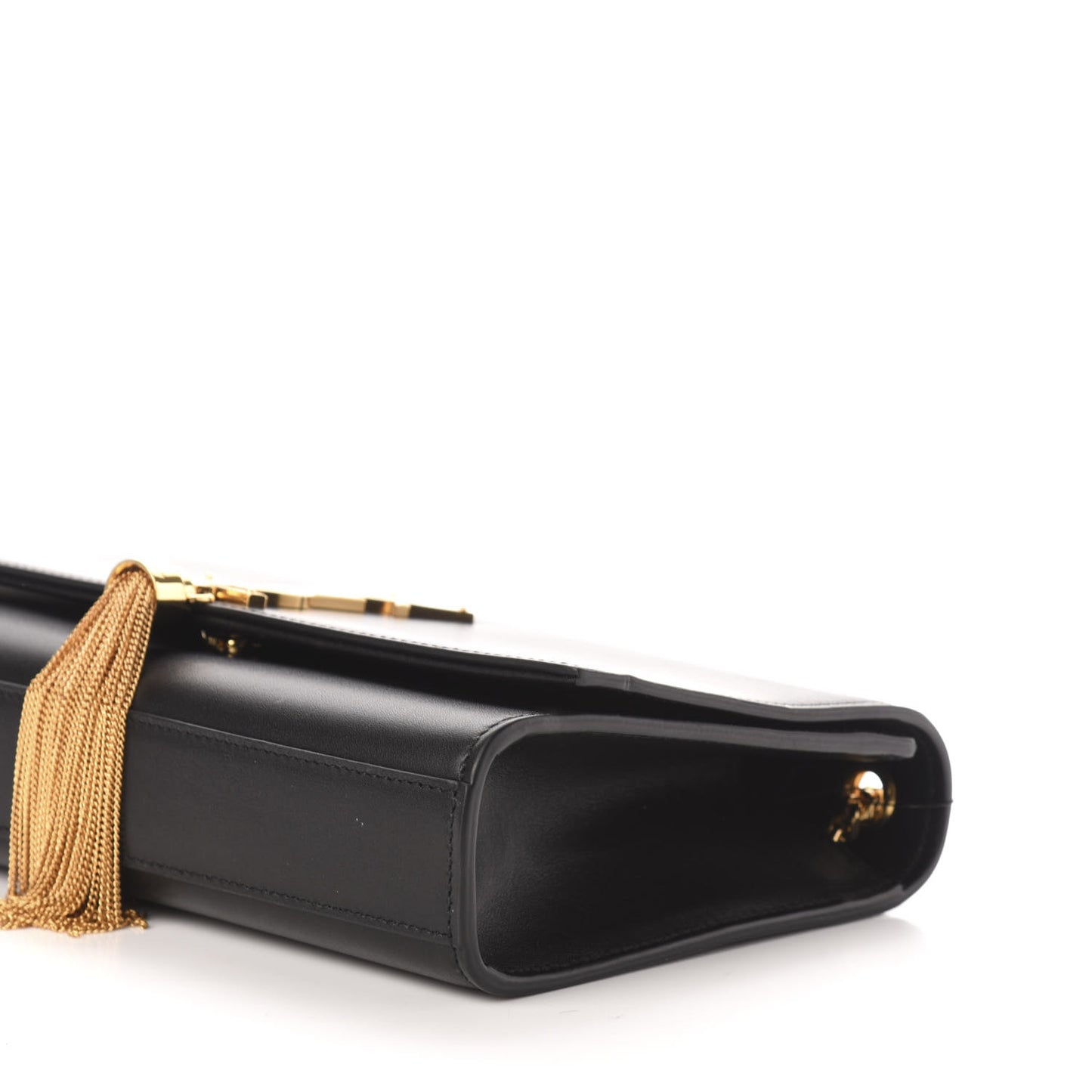 Smooth Calfskin Medium Classic Monogram Kate Tassel Satchel Black