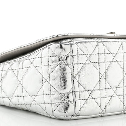 Christian Dior Metallic Calfskin Cannage Medium Caro Bag Argent 9 of 13