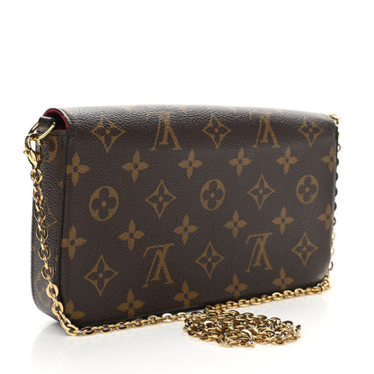 Louis Vuitton Monogram Pochette Felicie Chain Wallet Fuchsia 3 of 9