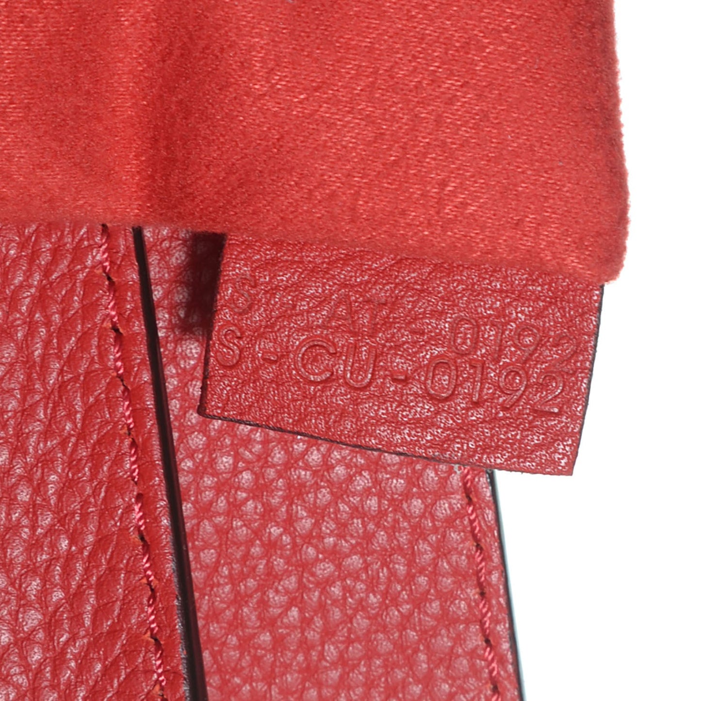 Drummed Calfskin Mini Luggage Coquelicot