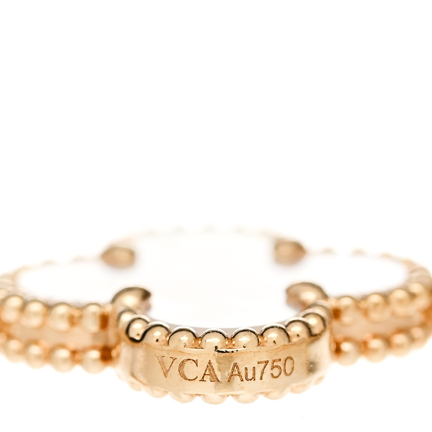 18K Yellow Gold Mother of Pearl 5 Motifs Vintage Alhambra Bracelet