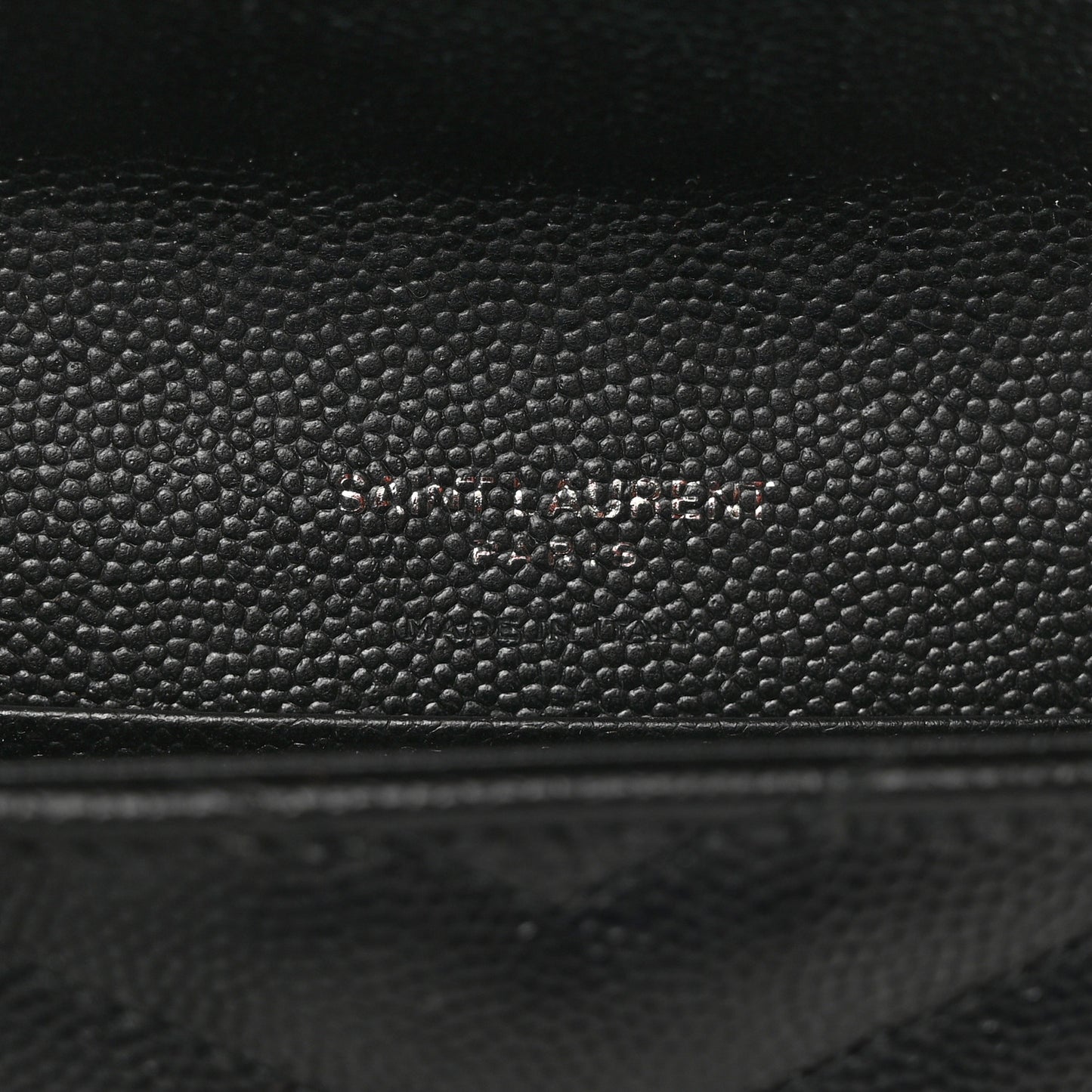 Grain De Poudre Matelasse Chevron Small Monochrome Monogram Envelope Wallet Black