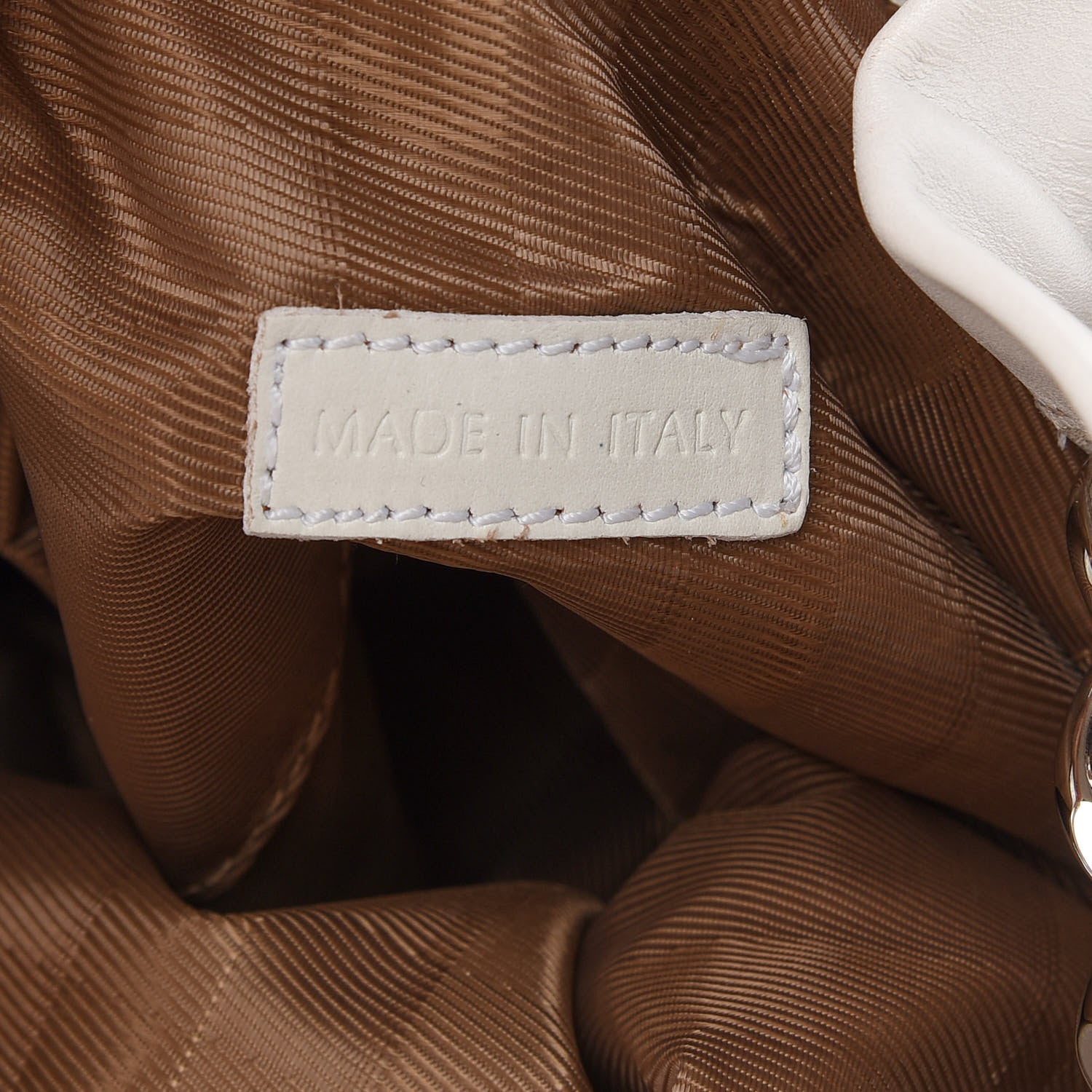 Burberry Calfskin Quilted Bucket Shoulder Bag White 7 of 9