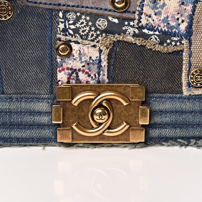 Chanel Denim Patchwork Small Boy Flap Blue 10 of 10
