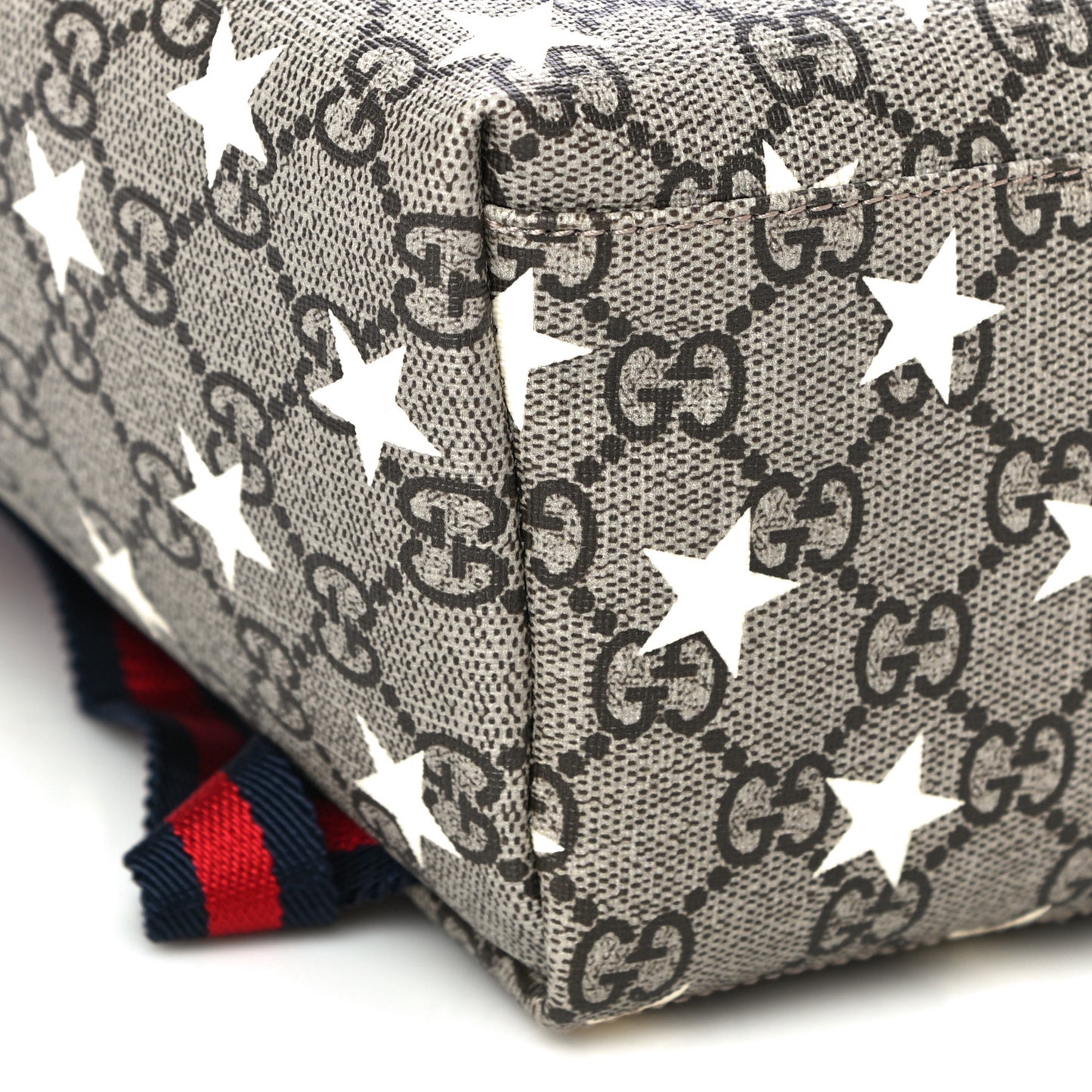GG Supreme Monogram Stars Childrens Backpack Beige Ebony Yellow Royal