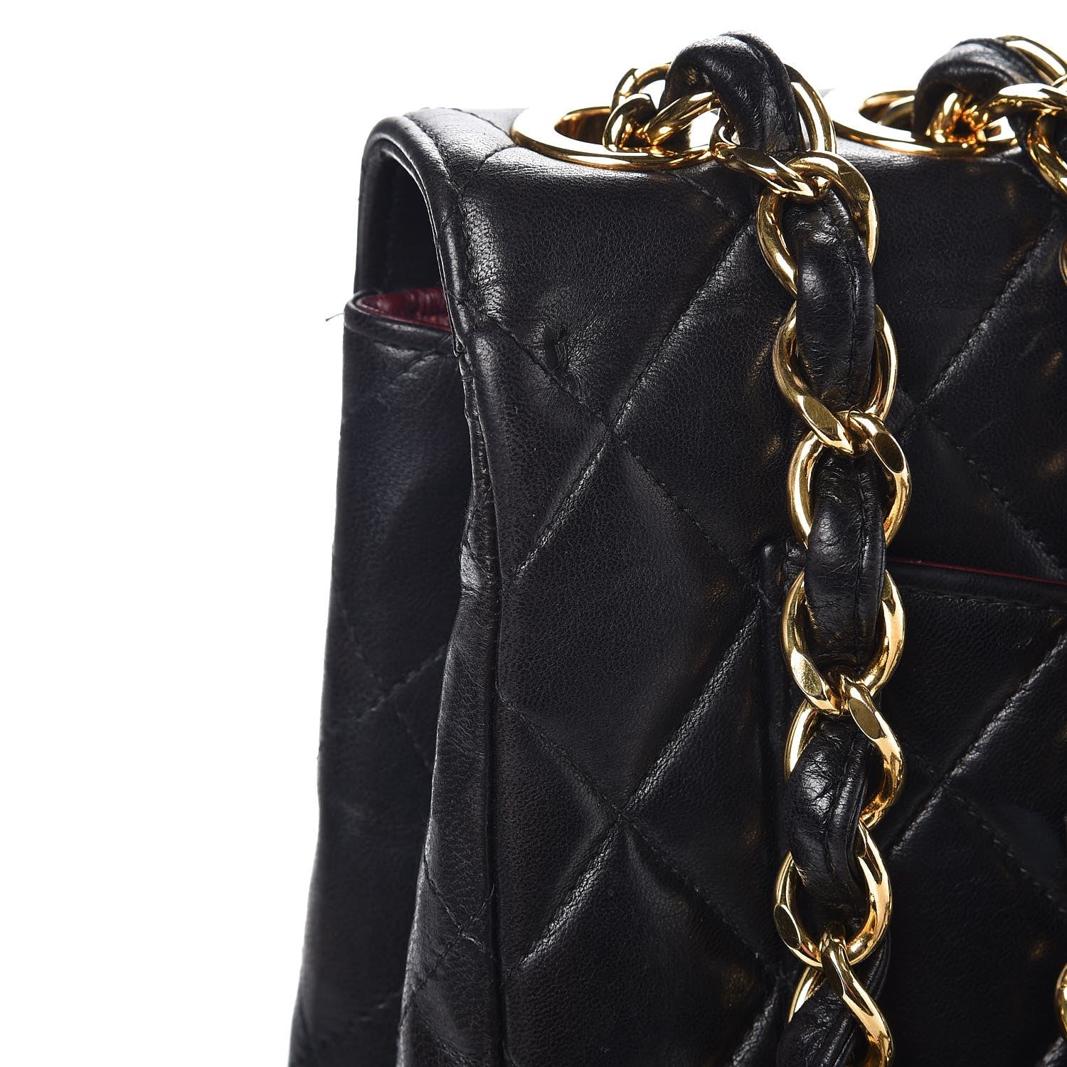 Chanel Lambskin Quilted Jumbo Single Flap Black 16 of 17