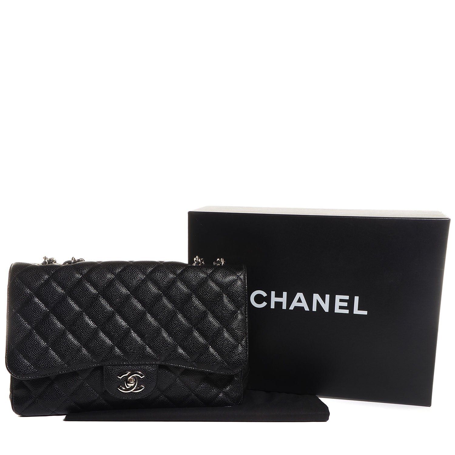Chanel Caviar Jumbo Single Flap Black 5 of 9