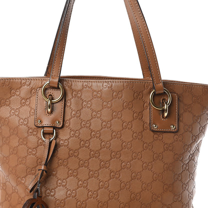Gucci Guccissima Medium Charm Tote Light Brown 6 of 8