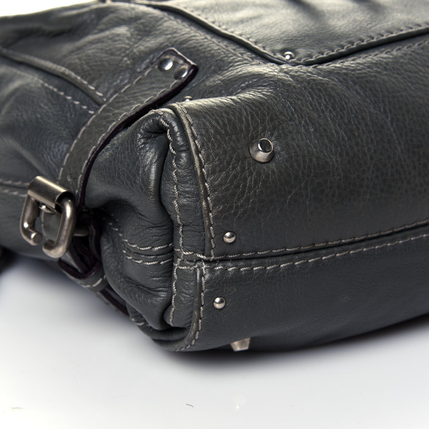 Calfskin Paddington Hobo Grey
