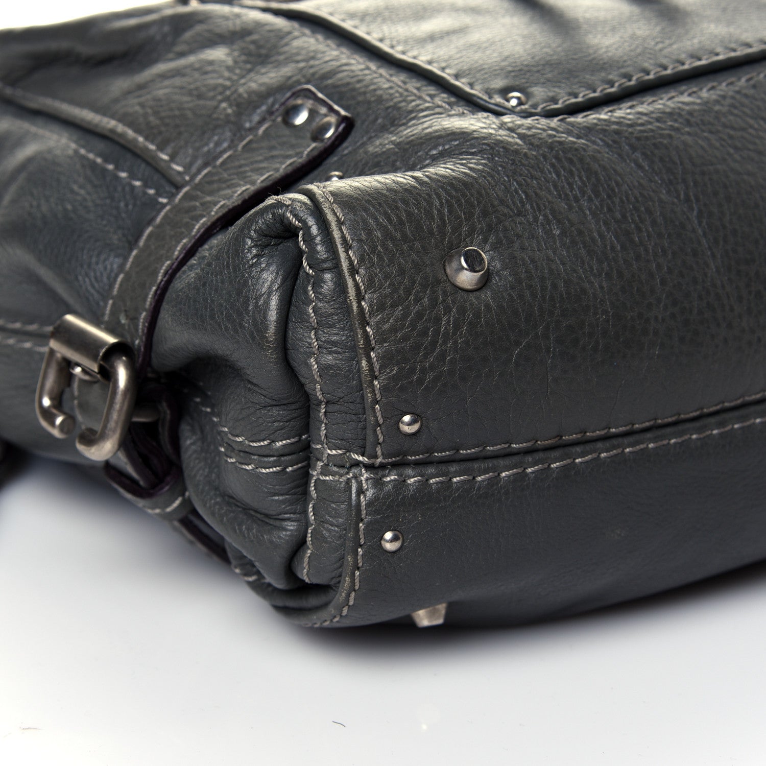 Chloe Calfskin Paddington Hobo Grey 7 of 9